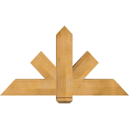 Ekena Millwork Kennewick Rough Sawn Timber Gable Bracket, Western Red Cedar, 48"W x 26"H x 6"D x 6"F, 13/12 Pitch GBW048X26X0606KEN00RWR